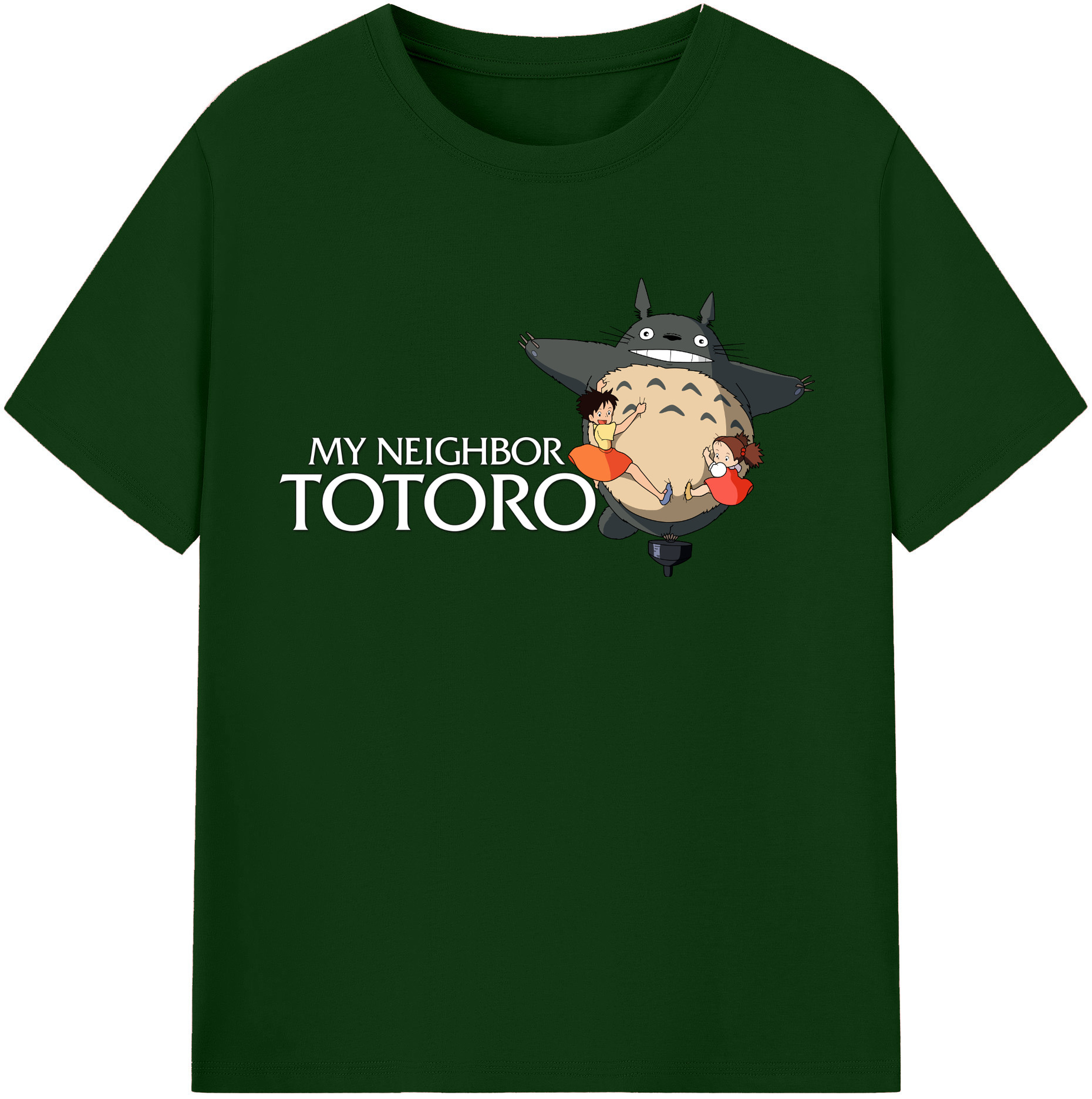（画像用） となりのトトロ 草壁メイ 草壁サツキ My Neighbor Totoro Satsuki Kusakabe Mei Kusakabe 綿100％半袖Tシャツ（フロントプリント）